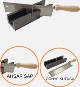 Resim Magnotto Marangoz Japon Testere Gönye Kesim Kutusu Hobi Gönyeli Kesim Aparatı 