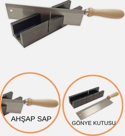 Resim Magnotto Marangoz Japon Testere Gönye Kesim Kutusu Hobi Gönyeli Kesim Aparatı 