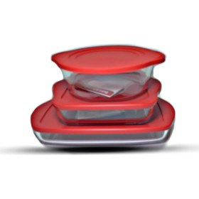 Resim Paşabahçe 3'lü Borcam Seti Kare Dikdörtgen Yuvarlak 