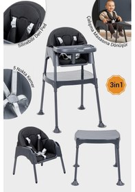 Resim Wellgro Growup Çalışma Masalı Mama Sandalyesi, Siyah 