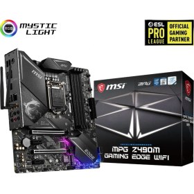 Resim MSI MPG Z490 Gaming Edge Wifi Soket 1200 DDR4 4800 (OC) PCI-E Gen 4 ,M.2 RGB USB3.2 1x 2.5G LAN Wi-Fi 6 ATX Anakart 
