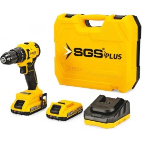 Resim SGS5532 - 20 Volt 2 Amper 60 Nm Tork Akülü Darbeli Matkap Vidalama Seti Çift Akülü Kömürsüz Motor 