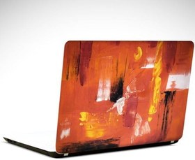 Resim Kırmızı Soyut Siyah Laptop Sticker 13 İnch (34X24CM) 