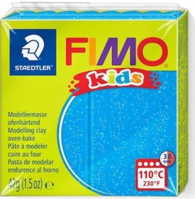 Resim Staedtler Fimo Kids Yumuşak Polimer Kil 312 Glitter Blue 