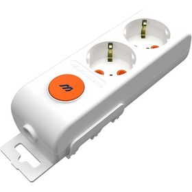 Resim Mutlusan Ri-Tech 2'li Topraklı Çocuk Korumalı Grup Priz Klemensli Beyaz 