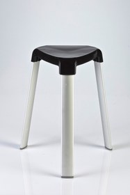 Resim Prima Nova Paslanmaz Alüminyum Banyo Mutfak Taburesi - Siyah (120 KG Kapasite) 