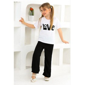 Resim Siyah Love Baskılı 6-14 Yaş Takım 2030-3 Siyah 