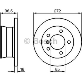 Resim Bosch Fren Diski Arka 5d 272mm W460 W461 W463 Sprinter Lt35 9 Uyumlu 