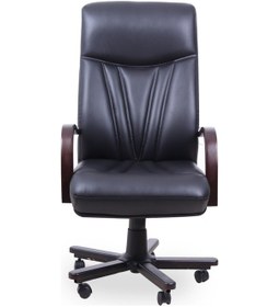Resim Noirboss Ahşap Deri Yönetici Ve Ofis Koltuğu Siyah 