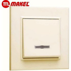 Resim Karea Krem Işıklı Anahtar 