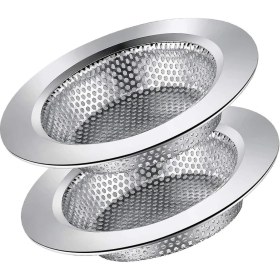 Resim Paslanmaz Çelik Seyyar Lavabo Süzgeci 11X11X3, Dayanıklı ve Şık Tasarım 