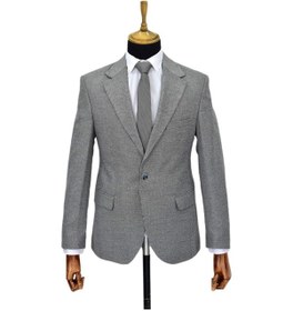 Resim Erkek Gri Tek Spor Ceket Çift Yırtmaçlı Bgl-st03981 Gri 