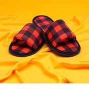 Resim Chochili Erkek Oduncu Desenli Önü Açık Yumuşak Tabanlı Terlik 