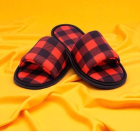 Resim Chochili Erkek Oduncu Desenli Önü Açık Yumuşak Tabanlı Terlik 