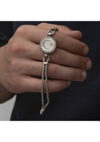 Resim 925 Ayar Gümüş Ay Yıldız Erkek Bileklik Gümüş 