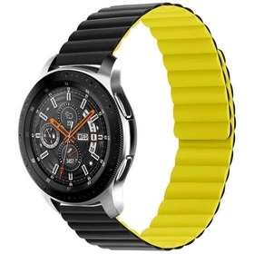 Resim Samsung Galaxy Watch Active 2 44mm Kordon\u002Fkayış Çift Renk Mıknatıslı Ayarlanabilir 20mm Kordon 