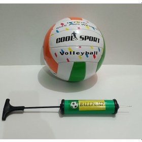 Resim Gool Sport Voleybol Topu Turuncu Yeşil + Pompa Yeşil 