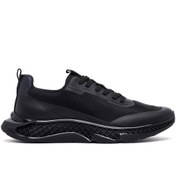 Resim Derimod Erkek Siyah Bağcıklı Kalın Tabanlı Kumaş Sneaker 25WFD69446F 