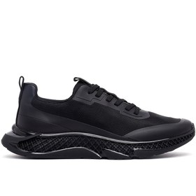Resim Derimod Erkek Siyah Bağcıklı Kalın Tabanlı Kumaş Sneaker 25WFD69446F 