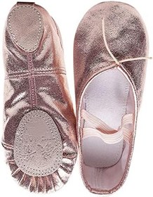 Resim GALPADA Yürümeye Başlayan Bale Ayakkabıları Çocuk Ayakkabıları Jimnastik Dans Bale Eğitimi Terlik Dans Ayakkabıları Işıltı Düz Ayakkabılar Yoga Daireler Pullu Spor Ayakkabıları Elastik 