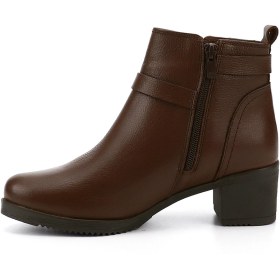 Resim Gönderi R Kadın Kahve Floter Fermuarlı Kalın Topuklu Hakiki Deri Bot Gkzb13448491 Kahve 