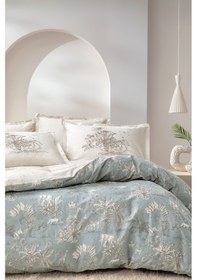 Resim Yataş Bedding Aster Çift Kişilik Ranforce Nevresim Seti - Adaçayı 