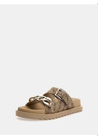 Resim Guess Fatema2 Terlik Fl6ft2fal03 Bej/kahverengi Bej - Kahverengi 