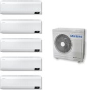 Resim Samsung 34000 BTU 1 Dış + 5 İç Ünite (9+9+9+12+24) Duvar Tipi Multi Inverter Klima 