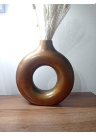 Resim Orta Boy Donut Vazo Bakır 