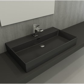 Resim Bocchi Milano Lavabo 80 Cm Mat Antrasit 1377-020-0126 