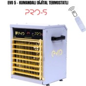 Resim Evo5 Pros - 5 Kw Kumandalı ve Dijital Endüstriyel Elektrikli Fanlı Isıtıcı 