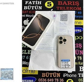 Resim Apple iPhone 16 Pro İkinci El TR | 128 GB | Çöl Titanyum 
