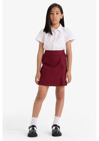 Resim Defacto Kız Çocuk Okula Dönüş Gabardin Etek F1434a825aubr248 Bordo 