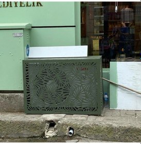 Resim Forest Klima Motoru Gizleme Kafesi Ral 6003 Yeşil 82x55x41 Cm 