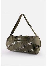 Resim İcone Bag Unisex Spor Çanta Silindir Model, Baskılı, Ön Ve İç Cepli, Yan Saplı, Ayarlanabilir Omuz Askılı Haki 