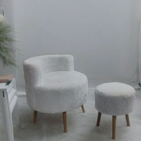 Resim BEYLERBEYİ Çay Seti Tekli Koltuk Berjer Ve Puf Takımı (salon, Balkon, Ofis) 2 Li Takım 