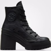 Resim Converse Chuck 70 De Luxe Unisex Siyah Deri Platform Sneaker.001 