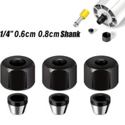 Resim 6 adet hassas freze makinesi kesici başlığı seti, somunlu, karbon çelik - 6mm, 6.35mm, 8mm çubuk, ahşap işleme, oyma, kenar düzeltme için kullanılır, elektrikli freze makinesi kesici aksesuarları 