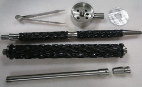 Resim 28 Takım OnKa Hookah Krom- Ahşap Kaplama Nargile Aksamları 