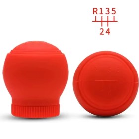 Resim Ergün Store 5 Ileri Silikon Vites Topuzu Kılıfı Yuvarlak Kırmızı 