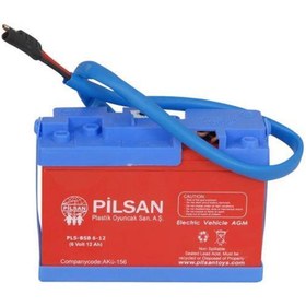 Resim PİLSAN Pi?lsan 6 Volt 12 Amper Akülü Araba Aküsü 6 V.12 Ah.akü Uzun Kablo 