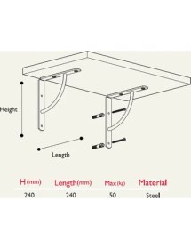 Resim Gürçay Raf Altı Bağlantı Aparatı 24x24cm (2 Adet) 