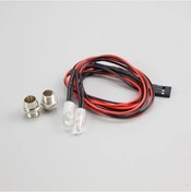 Resim Chuangyinshop 2 Led Rc Spot Işıkları 3 5mm Kırmızı Beyaz Model Araç Aydınlatma 