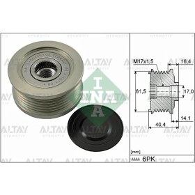 Resim Kasnak Şarj Dinamo Astra H / Vectra C / Sıgnum / Zafıra Z16dth / Doblo 1.3-1.9 / Brava / 9948225 