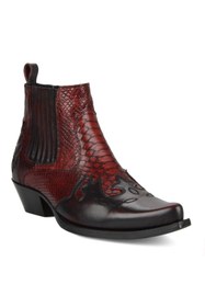 Resim FootCourt Erkek Bordo Kösele Western Kovboy Botu 