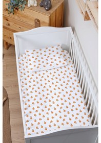 Resim Organik Bebek Boy Lastikli Çarşaf Seti 80x140 - Portakal Bahçesi 