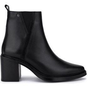 Resim Tamer Tanca Kadın Hakiki Deri Siyah Topuklu Bot 599 30022-1 Bn Bot Sk25-26 Sıyah Dr Siyah 