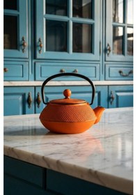 Resim Bambum Linden - Sümbül Döküm Demlik 750 Ml Turuncu Turuncu 