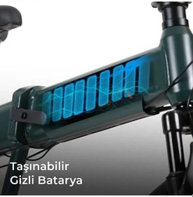 Resim OLA EFD3 Gizli Bataryalı Katlanabilir FATBİKE Elektrikli Bisiklet 