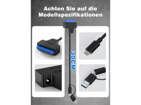 Resim Maxgo 3151 Type-C USB Sata 3.0 2.5 3.5 Inç SSD HDD Harddisk Çevirici Dönüştürücü Kablosu 